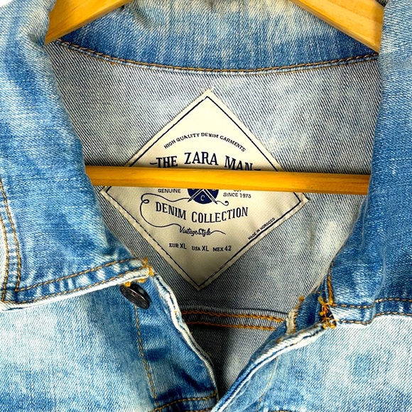 Zara Man Denim Collection Distressed Jacket - Picture 4 of 6